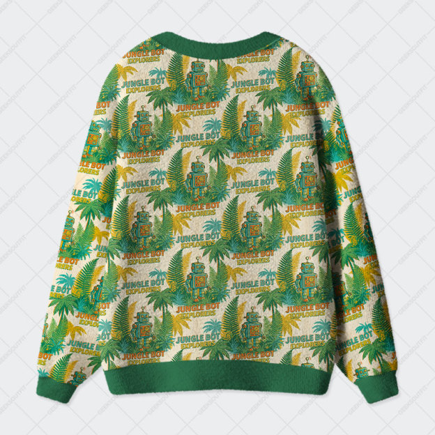 Jungle Bot Geek Ugly Cardigan Sweaters 
