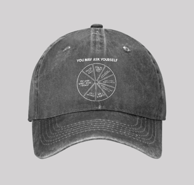 You May Ask Yourself Washed Vintage Baseball Cap