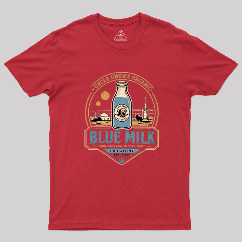 Organic Blue Milk Geek T-Shirt