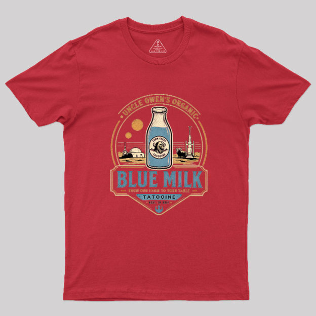 Organic Blue Milk Geek T-Shirt
