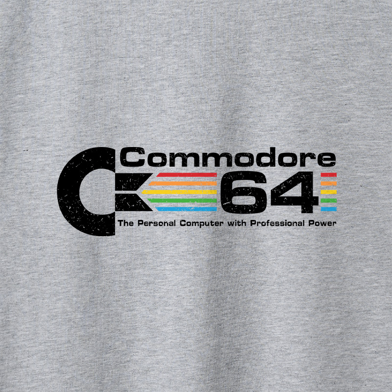 Commodore 64 Nerd Geek Retro Raglan Long-Sleeve Tee