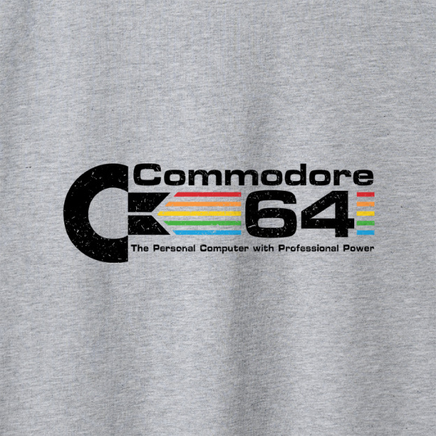 Commodore 64 Nerd Geek Retro Raglan Long-Sleeve Tee