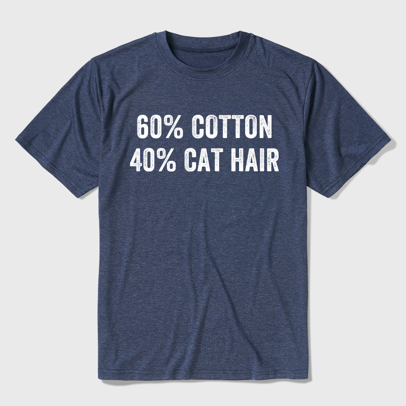 60 Cotton 40 Cat Hair Ultra Soft Heather Tee