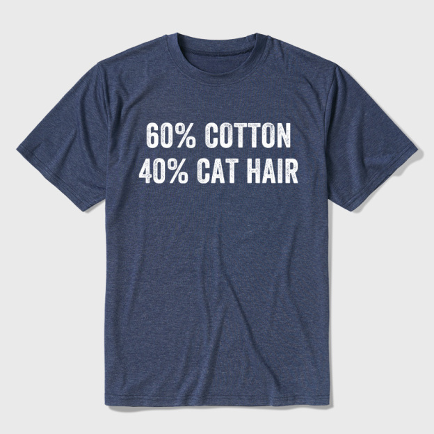 60 Cotton 40 Cat Hair Ultra Soft Heather Tee
