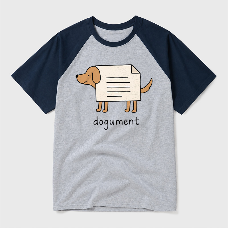Dogument Geek Retro Raglan T-Shirt