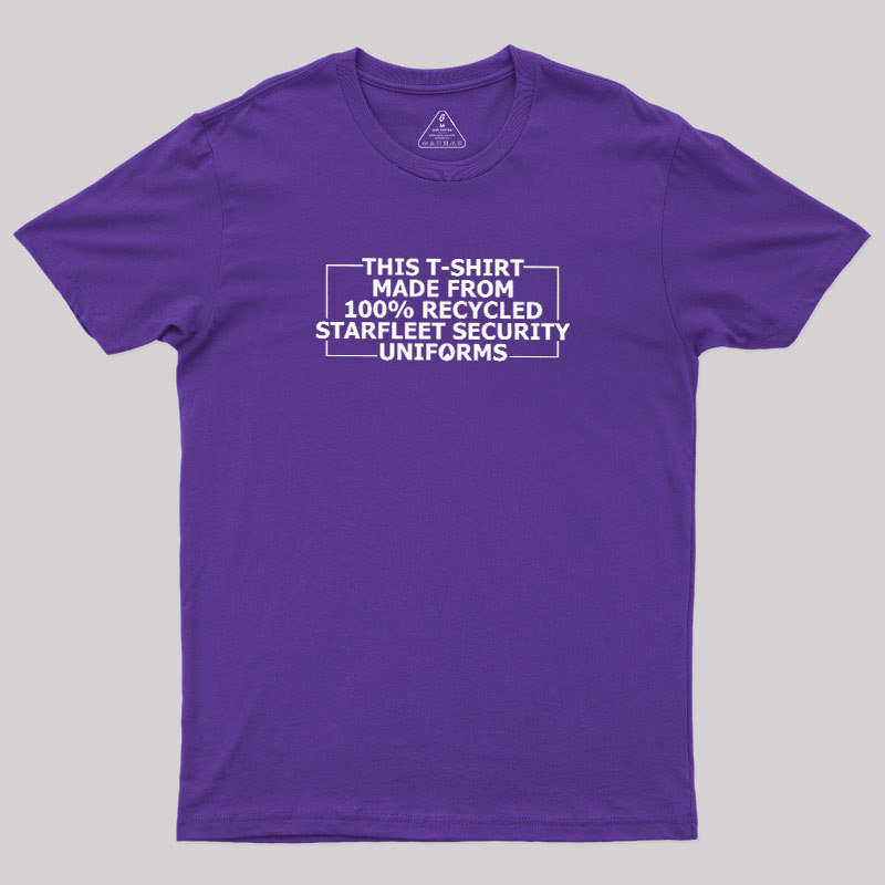 100% Recycled Space Uniforms Geek T-Shirt