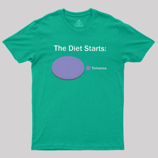 The Diet Starts Tomorrow Geek T-Shirt