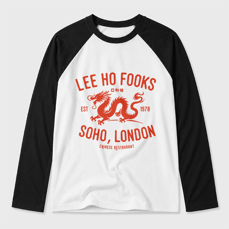 Lee Ho Fooks Vintage Resto Geek Retro Raglan Long-Sleeve Tee