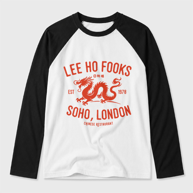 Lee Ho Fooks Vintage Resto Geek Retro Raglan Long-Sleeve Tee