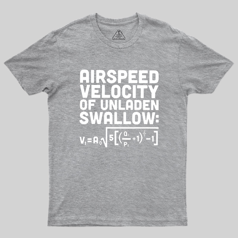 Airspeed Velocity Of Unladen Swallow Geek T-Shirt