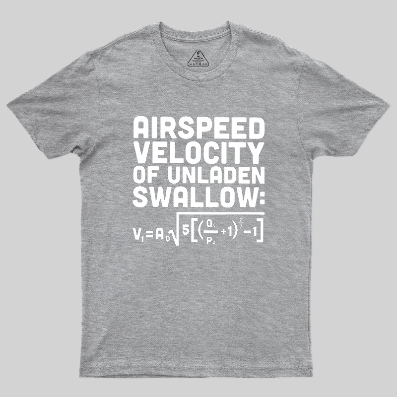 Airspeed Velocity Of Unladen Swallow Geek T-Shirt