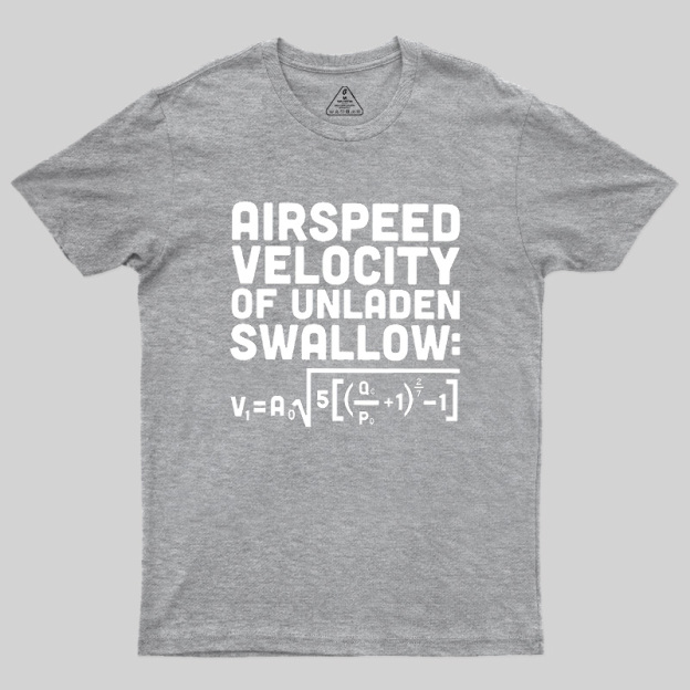 Airspeed Velocity Of Unladen Swallow Geek T-Shirt