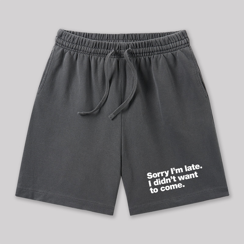 I Didn't Want to Come Geeky Washed Shorts