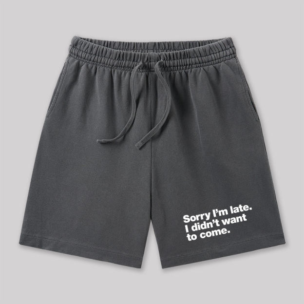 I Didn't Want to Come Geeky Washed Shorts