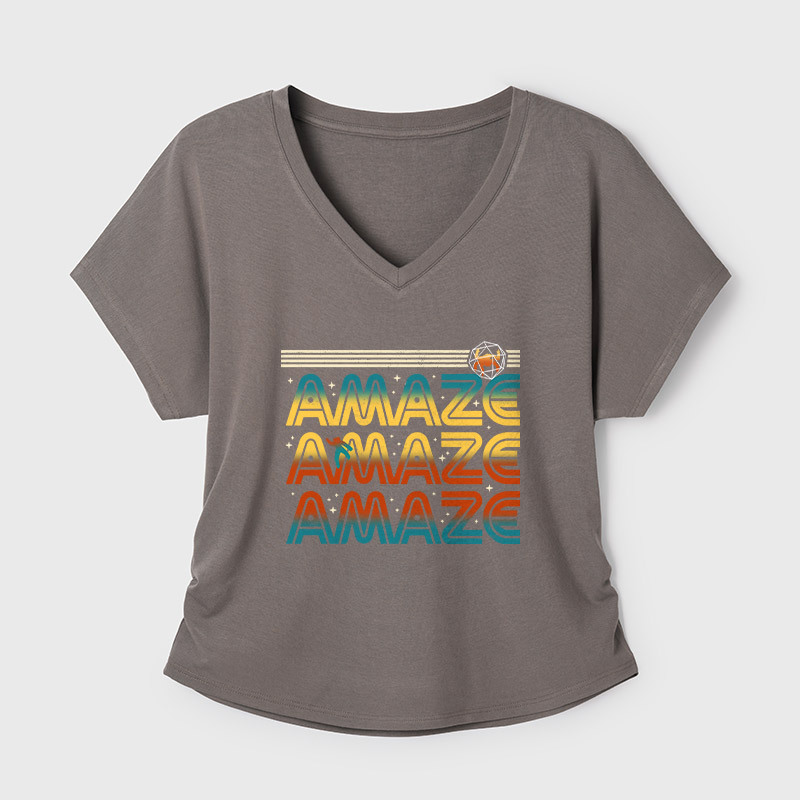 Vintage Amazing Geek Dolman Sleeve V-Neck Shirt