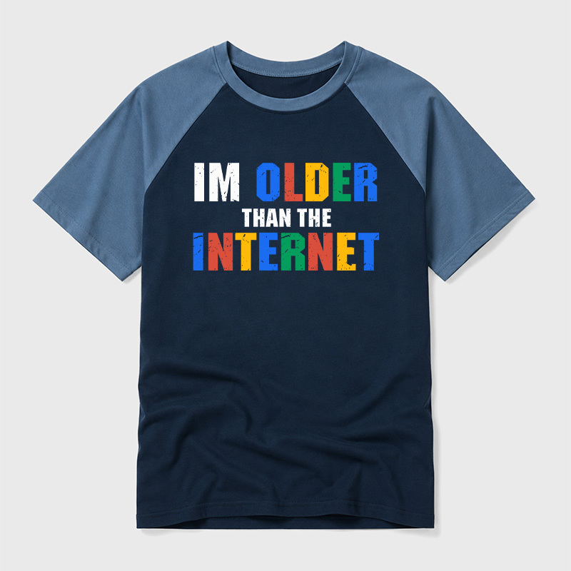 I Am Older Than The Internet Geek Retro Raglan T-Shirt