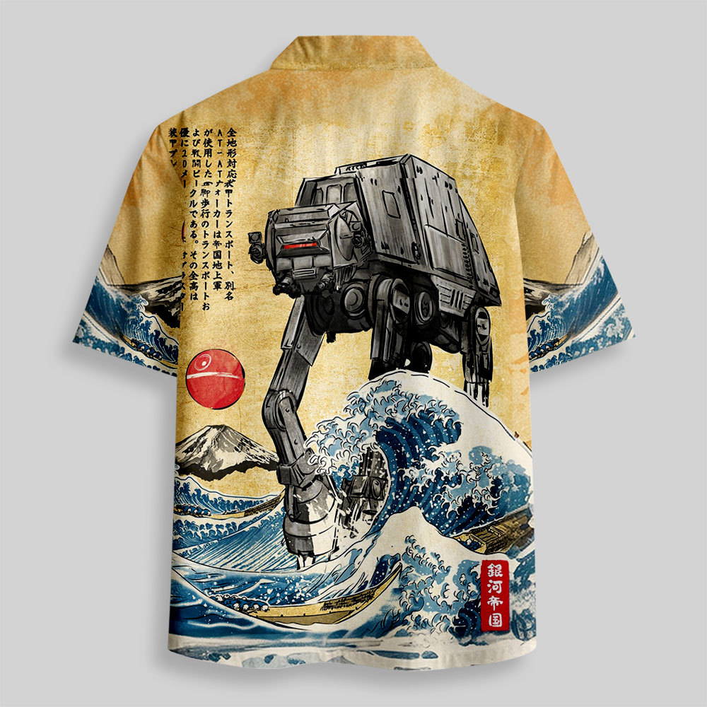 Ukiyo-e ATAT Spacewars Button Up Pocket Shirt