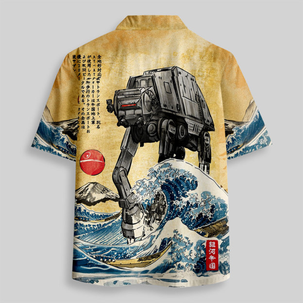 Ukiyo-e ATAT Spacewars Button Up Pocket Shirt