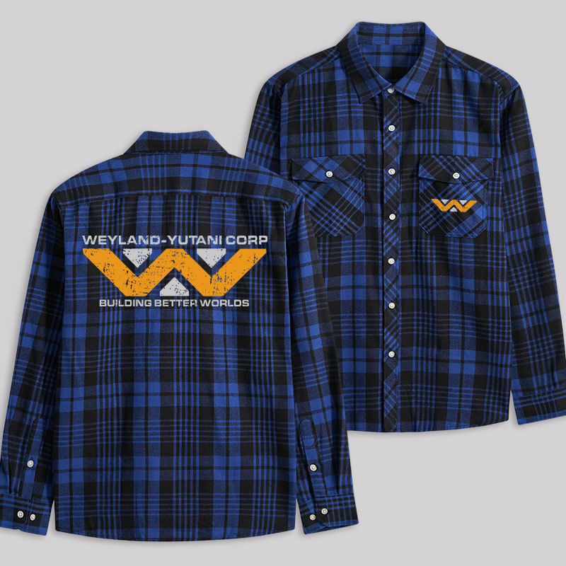 Weyland Building Better World Plaid Flannel Shirt