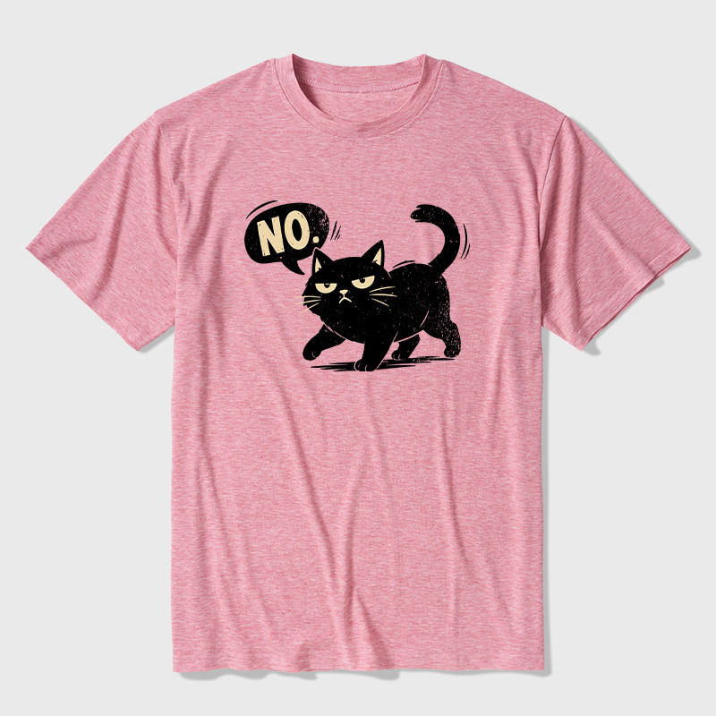 Black Cat Says No Ultra Soft Heather Tee