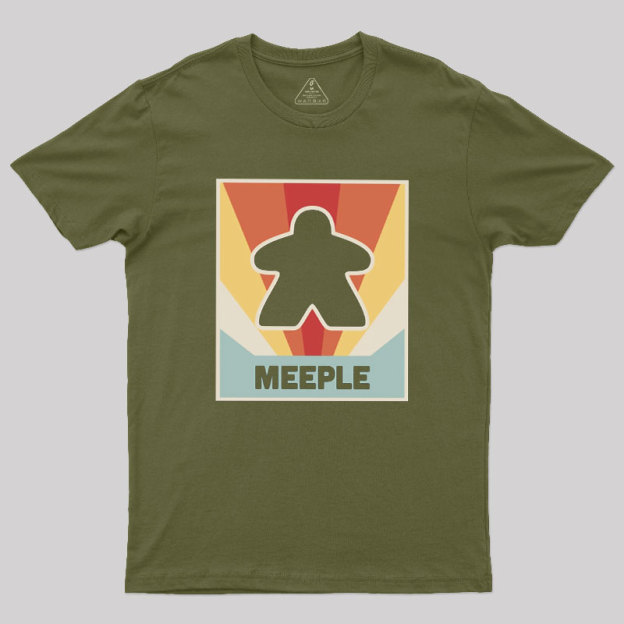Vintage MEEPLE Boardgame Geek T-Shirt