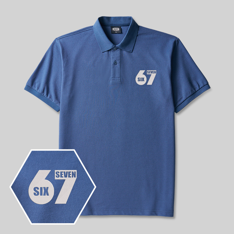 67 Geek Embroidered Polo Shirts