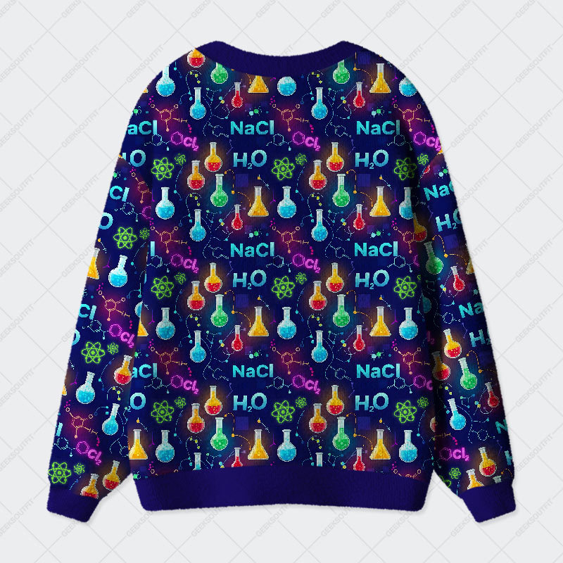Chemistry Night Delight Geek Ugly Cardigan Sweaters 