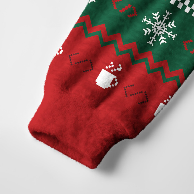 IF Code Ugly Christmas Fuzzy Fleece Sweatshirt