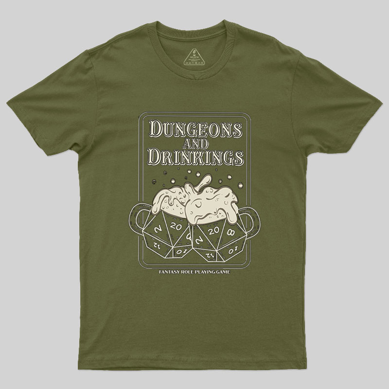 Dungeons and Drinkings Geek T-Shirt