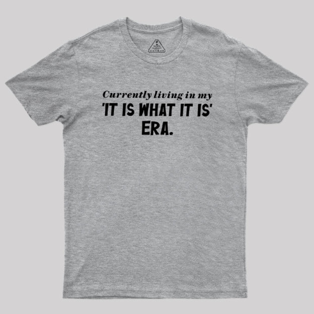 Currently Living in My 'It Is What It Is' Era Geek T-Shirt