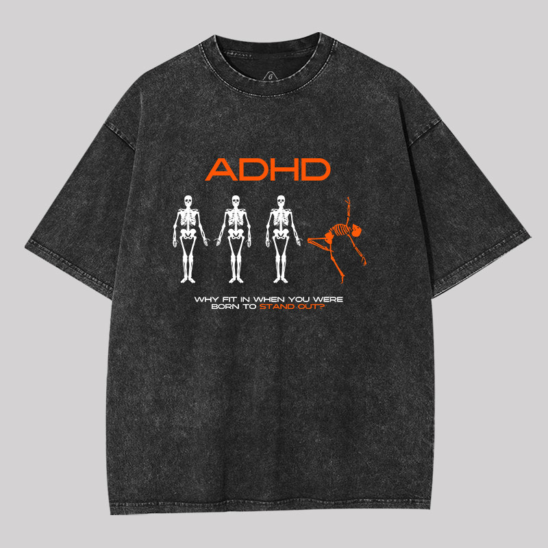 ADHD AWARENESS  Geek Washed T-shirt