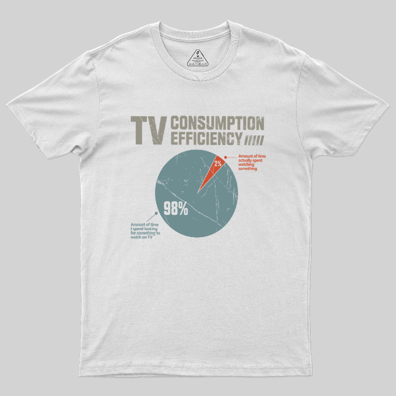 TV Consumption Efficiency Geek T-Shirt