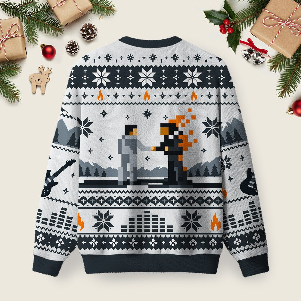 Wish You Were Here Ugly Christmas Fuzzy Fleece Sweatshirt