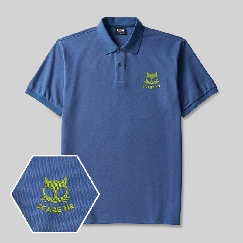 Scare Me Geek Embroidered Polo Shirts