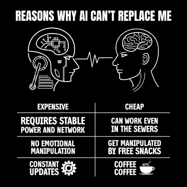 Reasons Why Ai Can��t Replace Me Geek T-Shirt