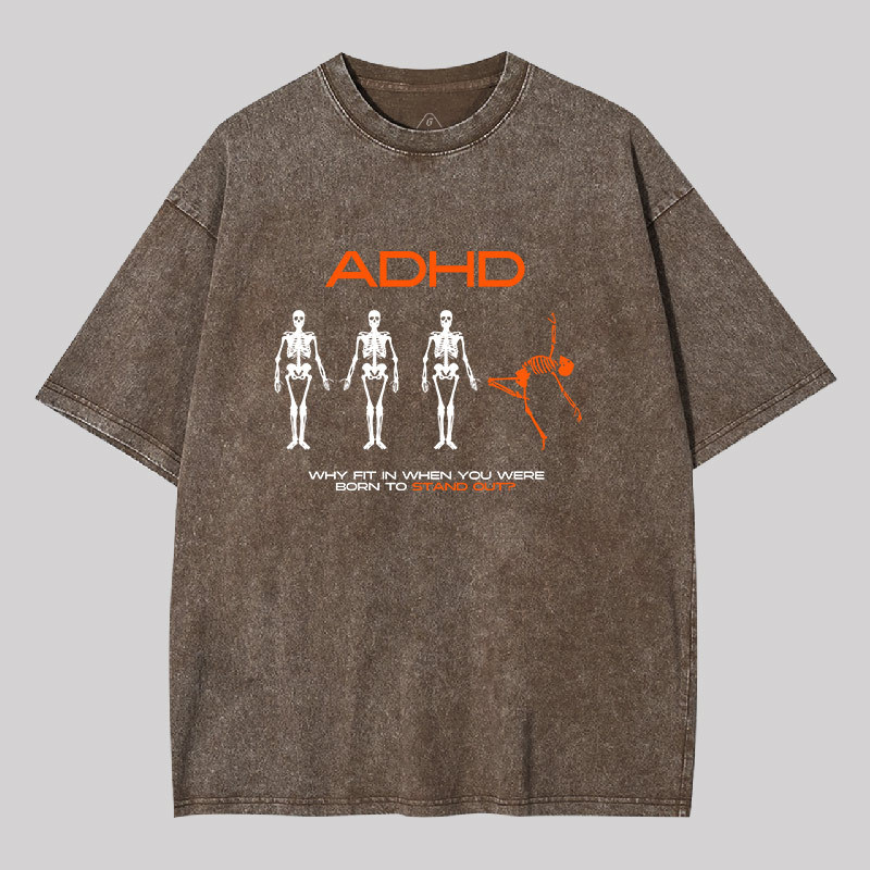 ADHD AWARENESS  Geek Washed T-shirt