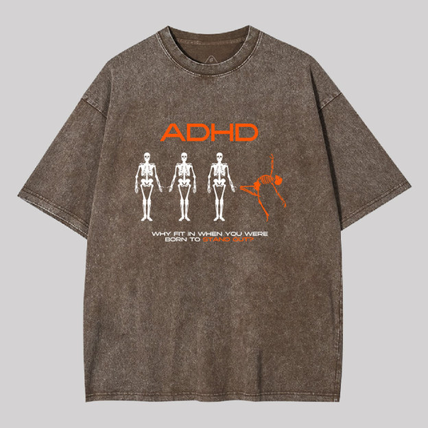 ADHD AWARENESS  Geek Washed T-shirt