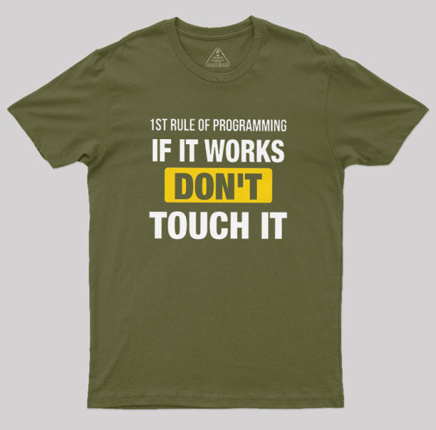 1st Rule of Programming Geek T-Shirt