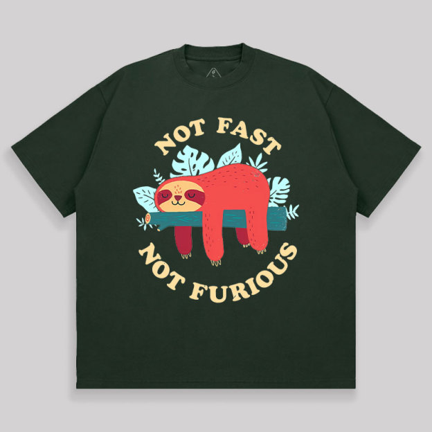 Not Fast, Not Furious Unisex Oversized T-shirt