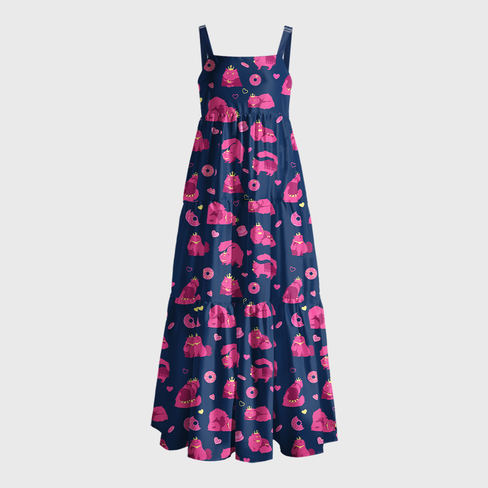 Princess Donut Geek Tiered Cami Maxi Dress
