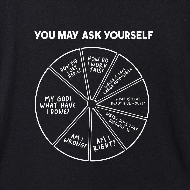 You May Ask Yourself Geek Dolman Sleeve V-Neck Shirt