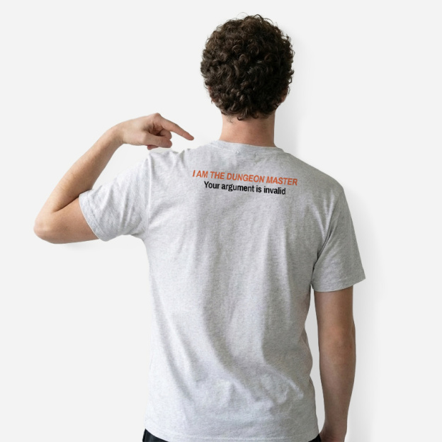 I Am The Dungeon Master Front and Back Printed T-Shirt