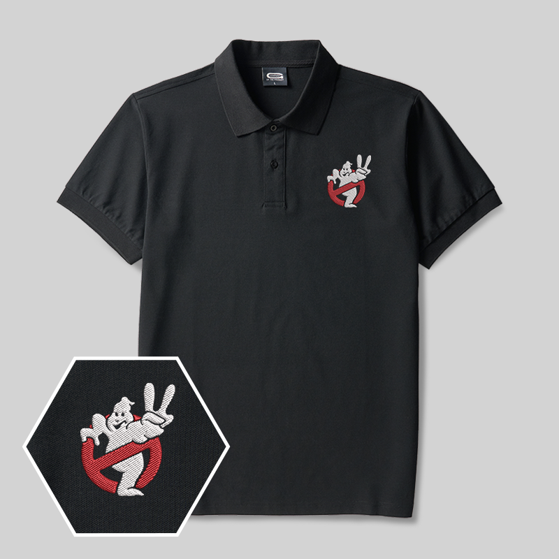 Ghostbusters Geek Embroidered Polo Shirts