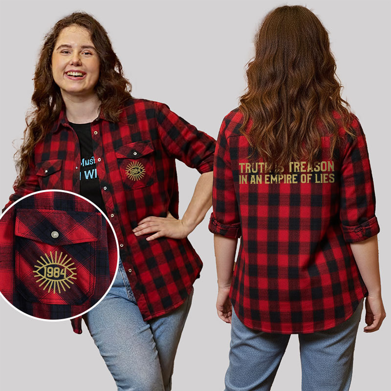 1984 Orwell Plaid Flannel Shirt