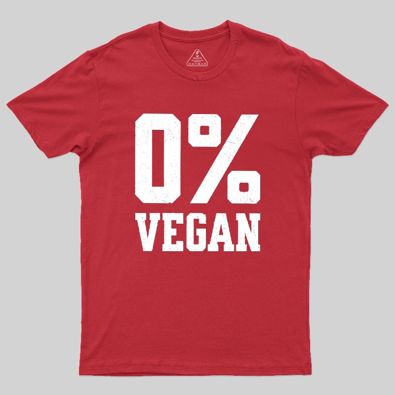 Zero Percent Vegan Geek T-Shirt