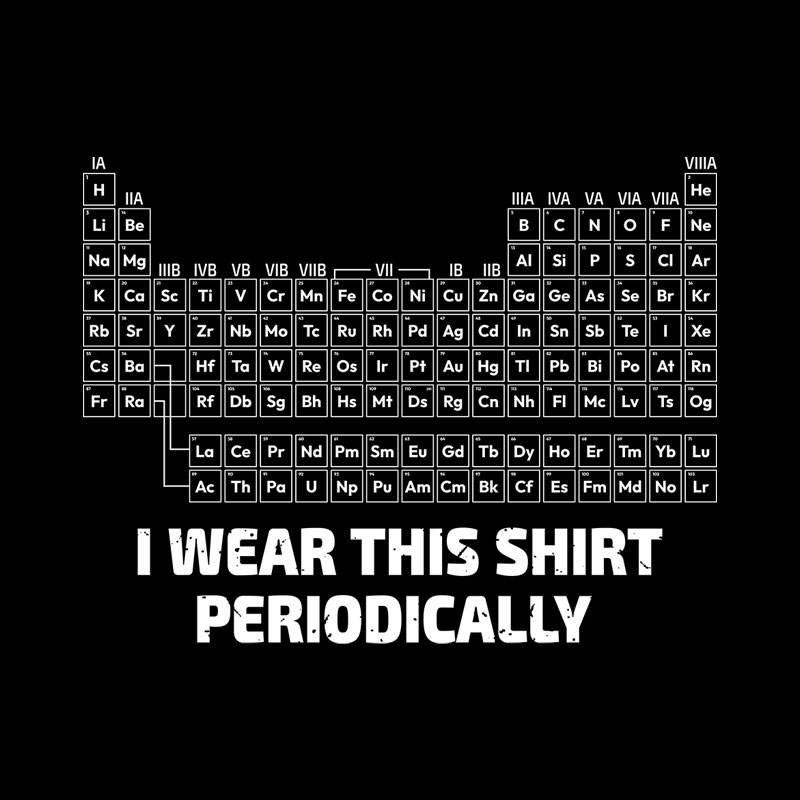 I Wear This Shirt Periodically Geek T-Shirt