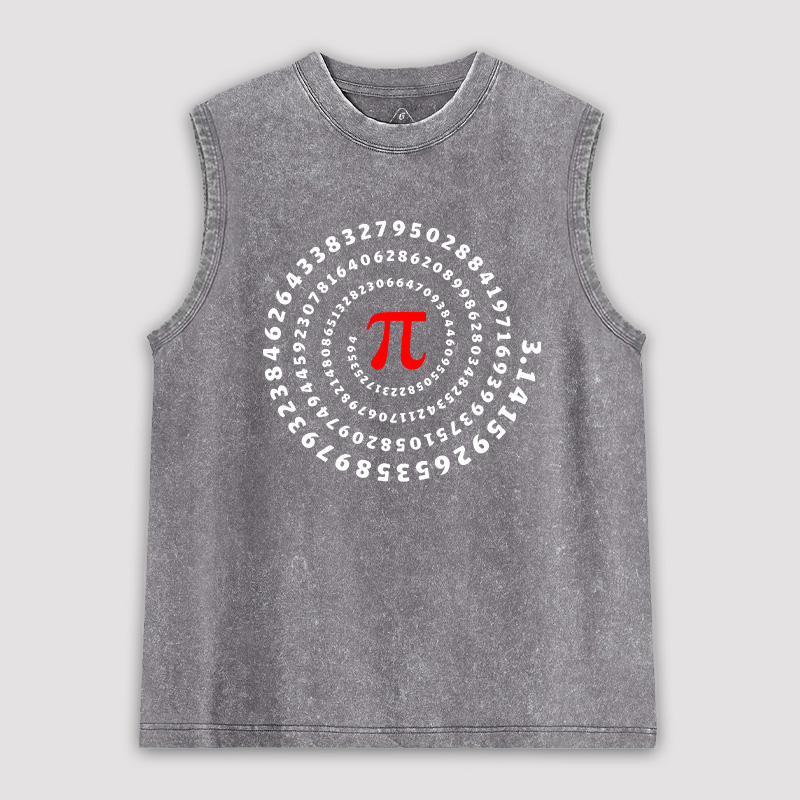 Pi Science Number Sequence Unisex Washed Tank