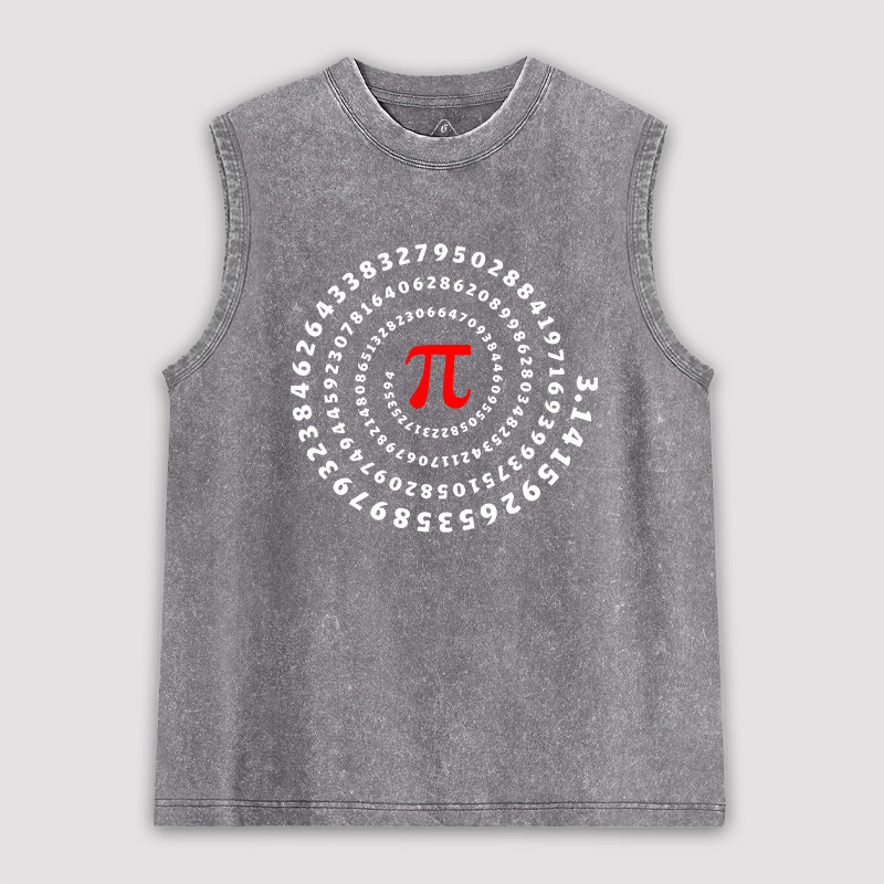 Pi Science Number Sequence Unisex Washed Tank