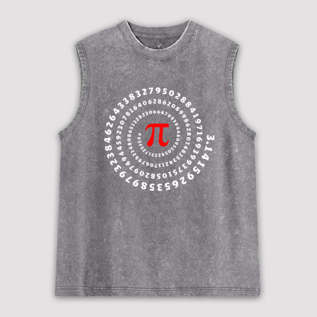 Pi Science Number Sequence Unisex Washed Tank