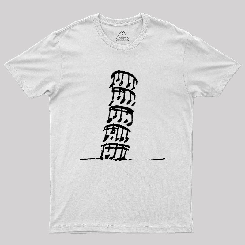 Stacked Music Notes Pun Geek T-Shirt